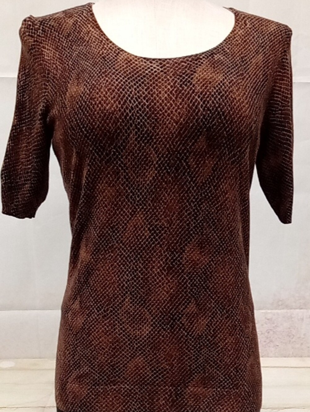 WHBM Snake-Print Top  4687R